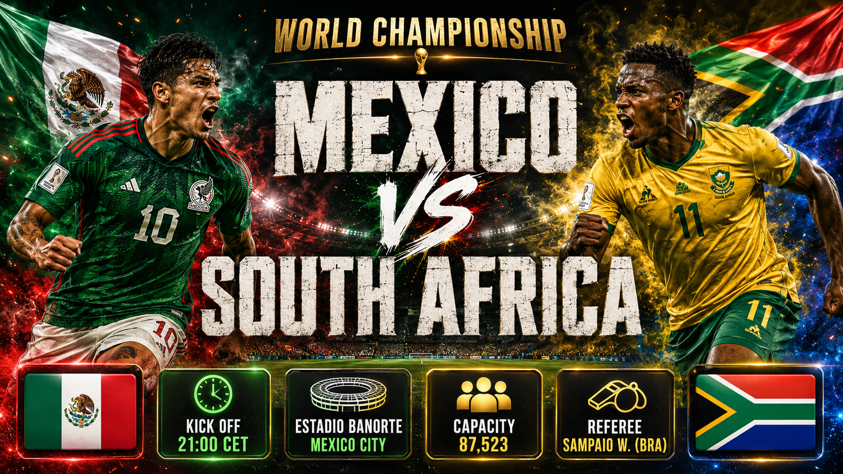 Mexikó - Dél-afrikai Köztársaság : Az Azteca Stadion ad otthont a kibővített világbajnokság történelmi nyitányának